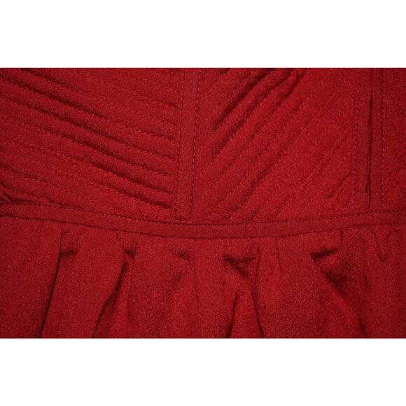 MM COUTURE BY MISS ME NEW $100 Red Strapless Fit & Flare Dress Large - Picture 5 of 6